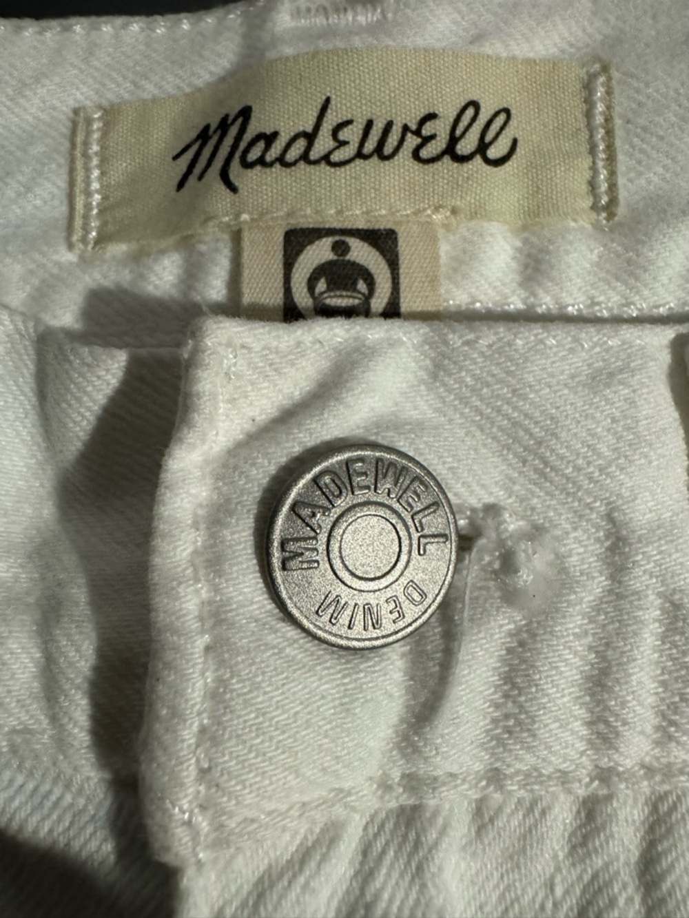 Madewell The Slouchy Boyjean White Denim Jeans Size 23 NEW - Picture 6 of 9